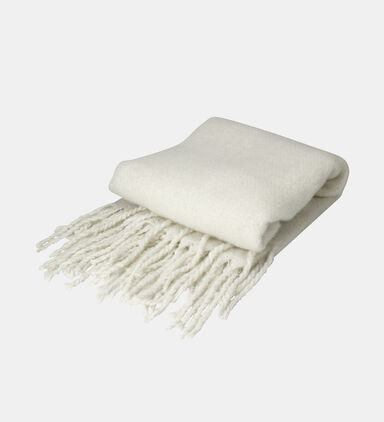 Plaid-textured Fringes Blanket