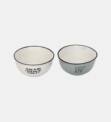 Happy Quotes Bowl 2-piece Set