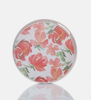 Melamine Roses-print Serving Trays