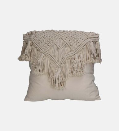 Macrame Cotton Square Filled And Vaccumed Cushion