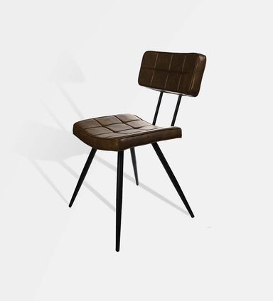 Leather Square-shaped Mappy Chair