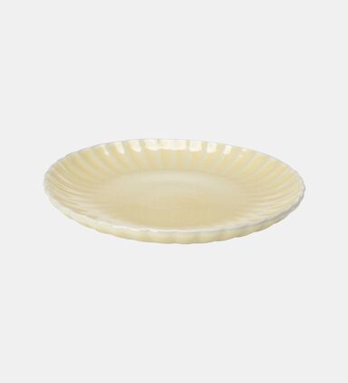 Stoneware Ribbed Round Plate