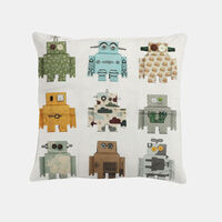 Robot Printed Throw Cushion