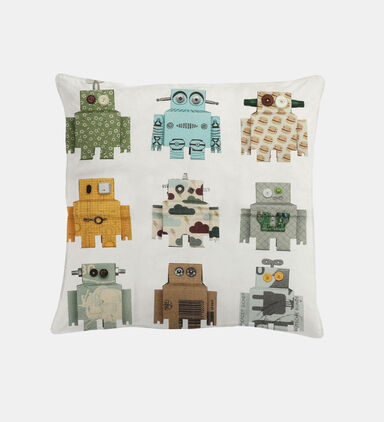 Robot Printed Throw Cushion