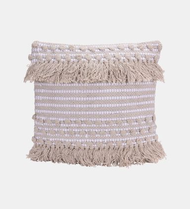 Cotton Tassels Filled And Vaccumed Cushion 2