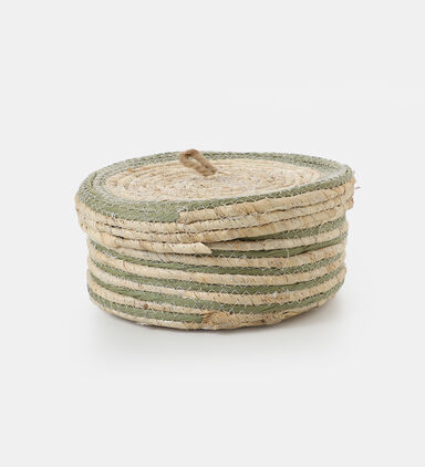 Straw Lidded Baskets