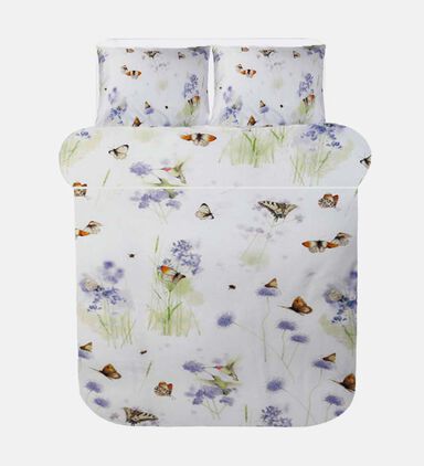 Butterfly Printed Satin Bed Set