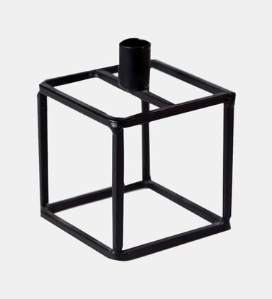 Metal Cube 1-candle Holder