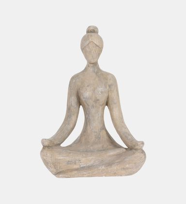 Lady Yoga Lotus Position Decorative