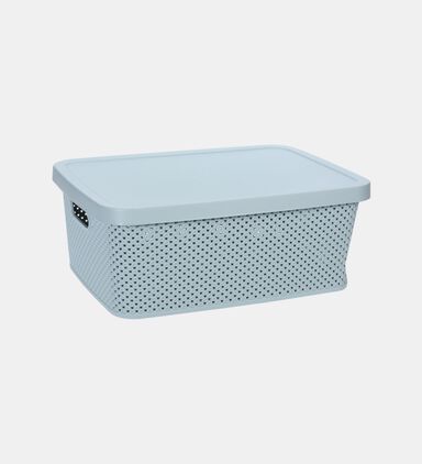 Lidded Plastic Storage Basket