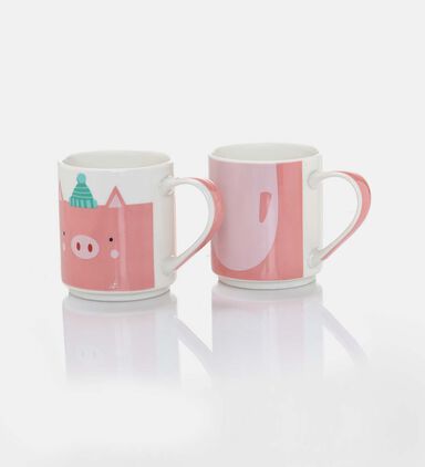 Porcelain Animal Mugs 2-piece Set