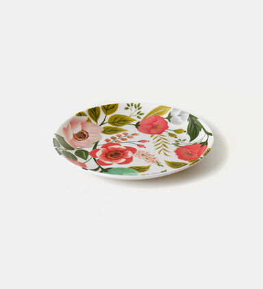 Flower-print Flat Plate 20 Cm