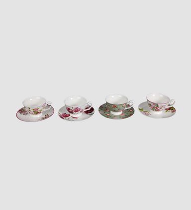 Floral Coffee Cups Set