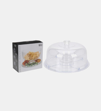 Plastic 6-in-1 Dome Serving Plate 30 X 15 Cm