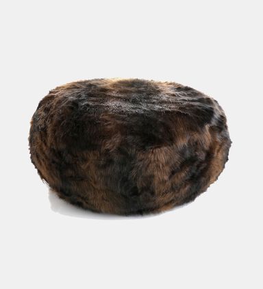 Alaska Fur Round Pouf