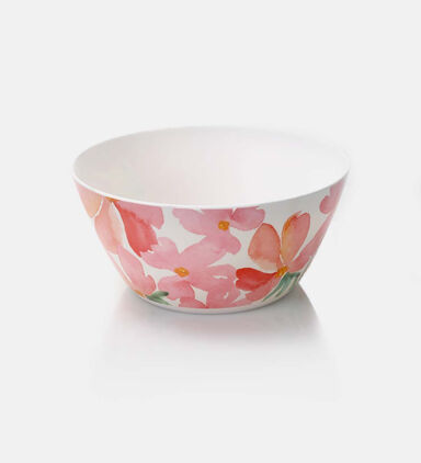 Melamine Rose-print Round Bowl