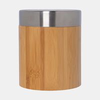 Push Bin Bamboo Trash Can 1.5 Litres