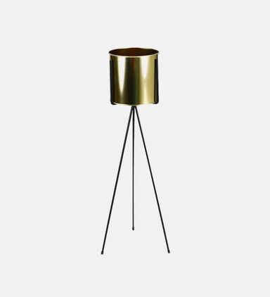 Metal Tripod Stand Gold Planter