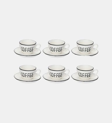 Basic Coffee Cup Saucer 6-piece Set