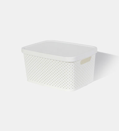 Plastic Lidded Storage Basket