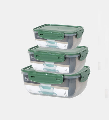 Plastic Lid 3-piece Storage Box Set