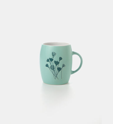 Ceramic Flower-print Tea Mug