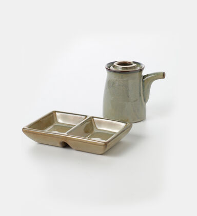 Stoneware 2-piece Sushi Set