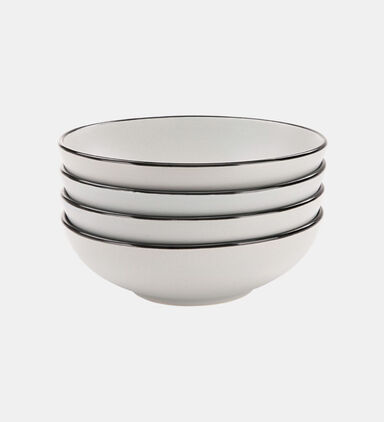 Happy Round Soup Plate 4-piece Set