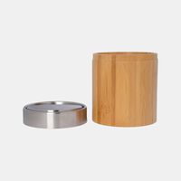 Push Bin Bamboo Trash Can 1.5 Litres