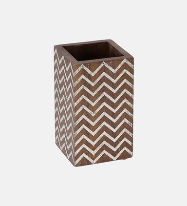 Wood Wave-print Square Tumbler