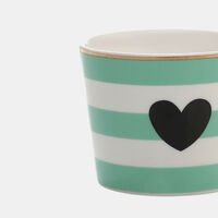 Ceramic Heart Stripped Pot