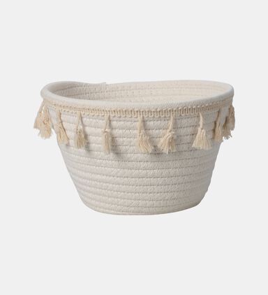 Tasseled Storage Basket