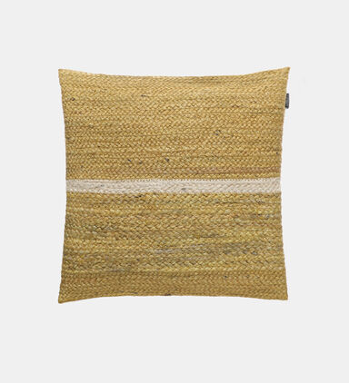 Toffy Jute Fabric Square Filled And Vaccumed Cushion