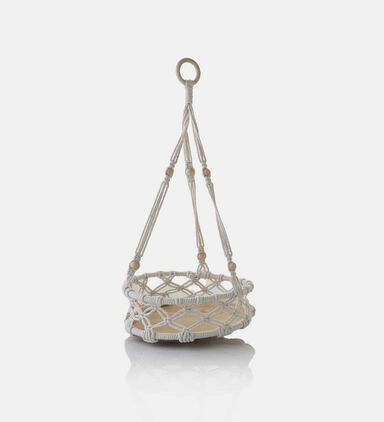 Cotton Macrame Round Hanger Tray