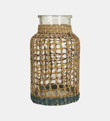 Seagrass Glass Vase Decorative