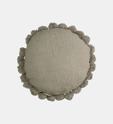 Jane Round Pompom Filled And Vaccumed Cushion