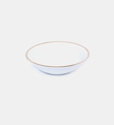 Gold-rimmed Porcelain Breakfast Bowl