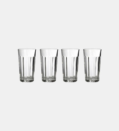 Striped High Drinking Glasses 4-piece Set