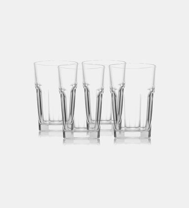 Striped High Drinking Glasses 4-piece Set