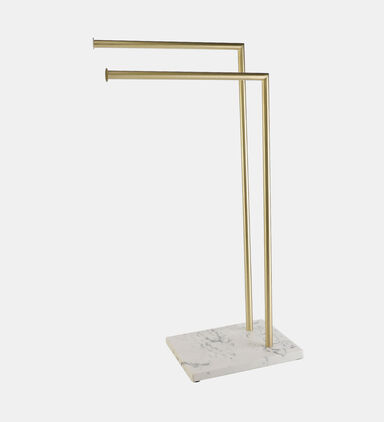 Metal Mat Marble Towel Rack