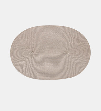 Oval-shaped Ribbed Placemat