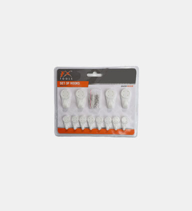 Plastic Wall Hooks 12-piece Set