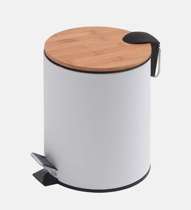 Kenta Bamboo Metal Pedal Bin