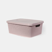 Plastic Lidded Storage Basket