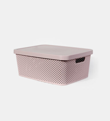 Plastic Lidded Storage Basket