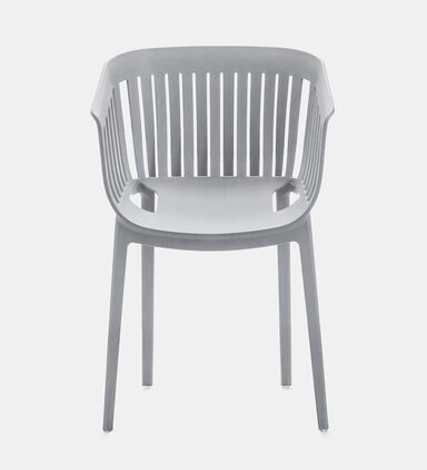 Striped Slate Plastic Dining Chair