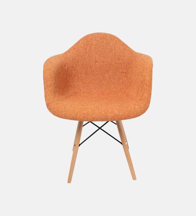 Wooden Base Fabric Armchair