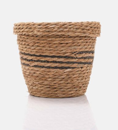 Cattail Leaf Round Basket