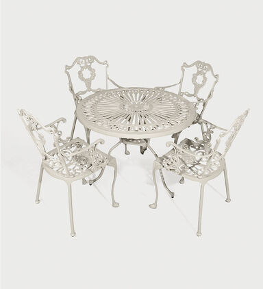 Bistro Dining Table With 4 Chairs Off White