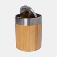 Push Bin Bamboo Trash Can 1.5 Litres